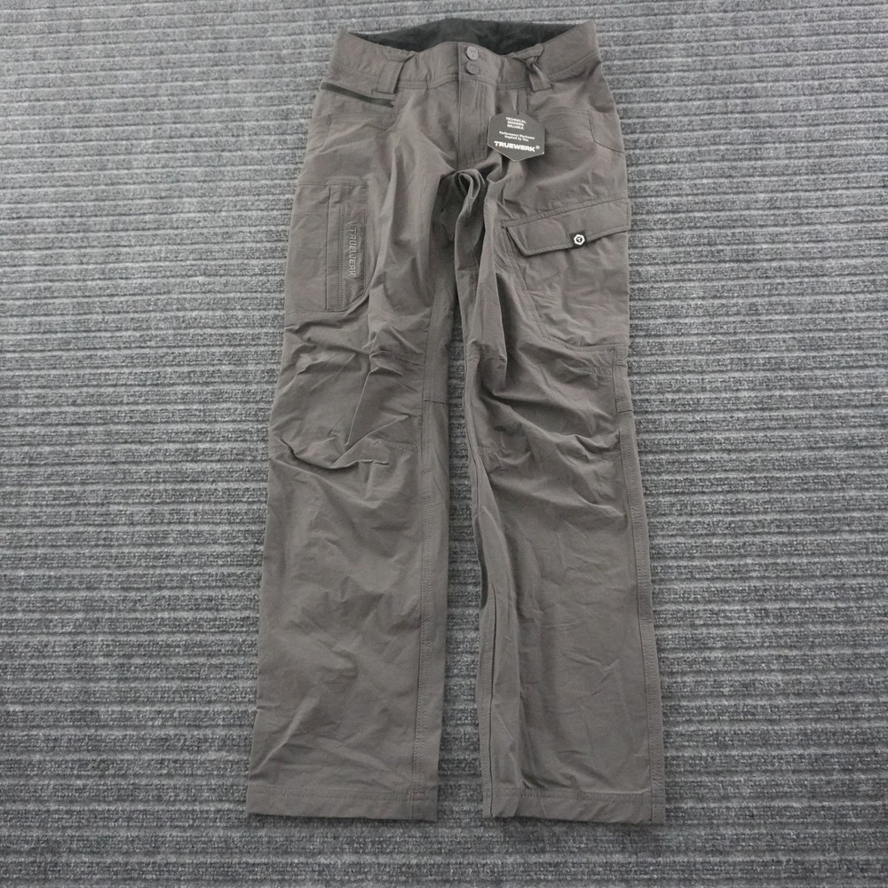 NWT Truewerk T1 Cargo Pants Womens 2 Short Gray Technical Workwear Trousers